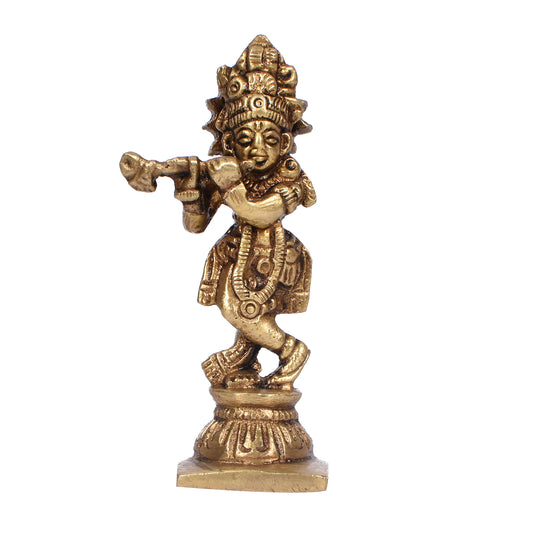 Krishna Standing On Sq Base (3 In)