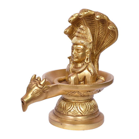 Shivling With Shiva Head & Snake (5.5 In)