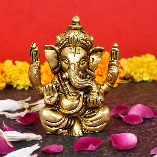 Ganesh Sitting without Base (2 In)