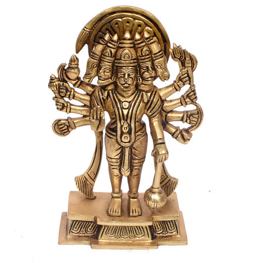 Hanuman Standing With 5 Faces (8 In)