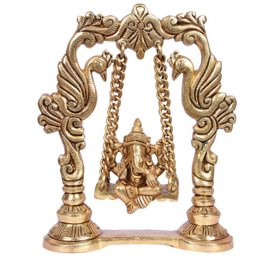 Ganesh Swing With Peacock Ring ( 5.5 X 1.75 X 6.75 In)