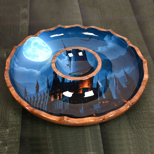 Decal Printed Wooden Chip & Dip (11 In)