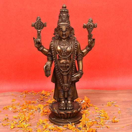 Balaji Standing On Lotus Flower Rd Base (14 In)