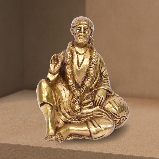 Sai Baba Sitting Without Base With Pillow (4 In)