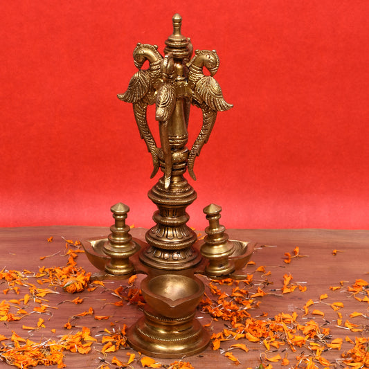 Peacock Diya (12 In)