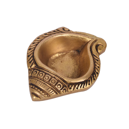 Deeva With Shankh Design (3.5 X 1 In) - Set of 4