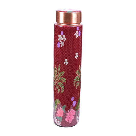 Decal Printed Slim Bottle - Red (750 ml)