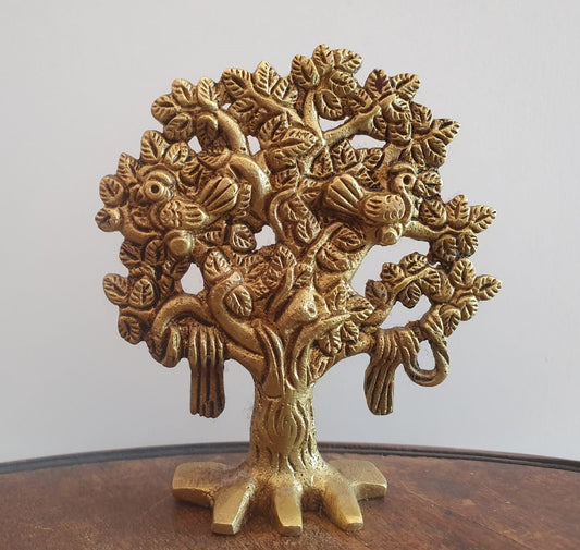 Brass Tree With Birds (4 In)