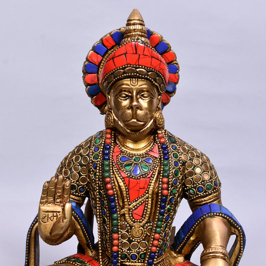 Hanuman Sitting On Base (9 In)