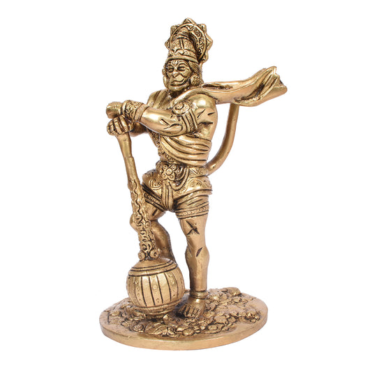 Hanuman Standing on Rocky Base (7 Inch)