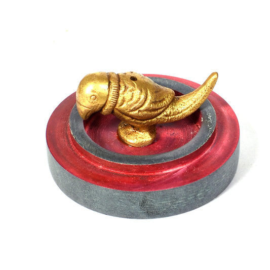 Incense Burner on Stone Plate  - Parrot