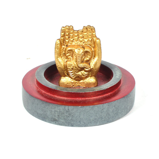Incense Burner on Stone Plate  - Hand Ganesh