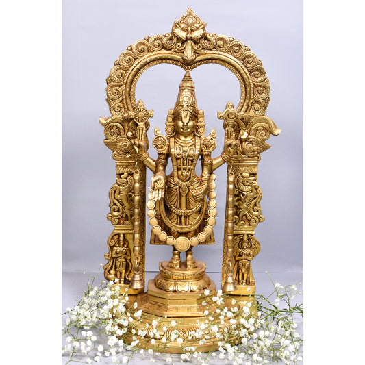 Balaji Standing On Half Designer Base With Yelly Ring (22 In)