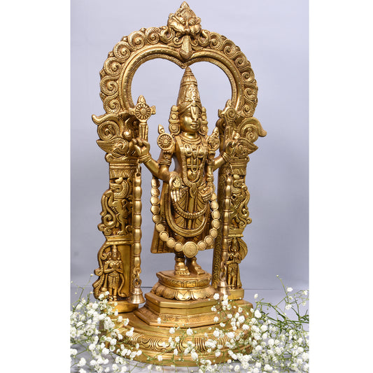 Balaji Standing On Half Designer Base With Yelly Ring (22 In)