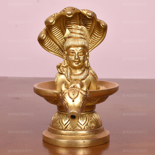 Shivling With Shiva Head & Snake (5.5 In)