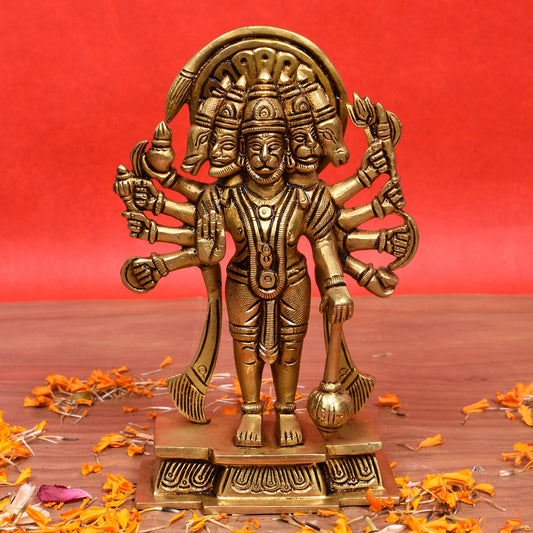 Hanuman Standing With 5 Faces (8 In)