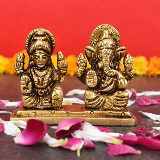 Laxmi Ganesh Sitting On Panel (1.75 In)