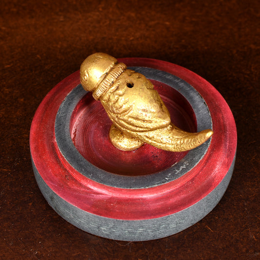 Incense Burner on Stone Plate  - Parrot