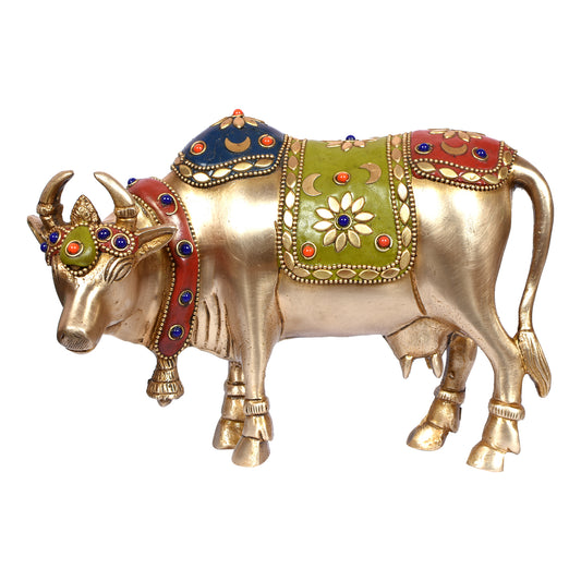 Cow Standing With Stone Work (8 X 6.75 In)
