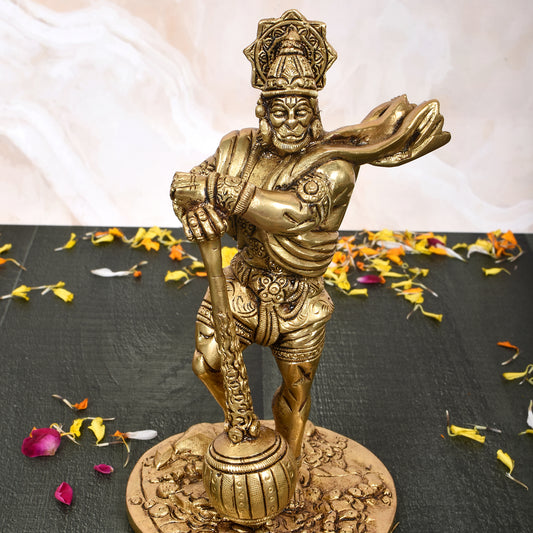 Hanuman Standing on Rocky Base (7 Inch)