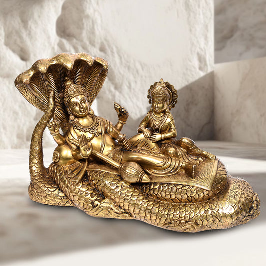 Vishnu Lying With Laxmi On Cobra (22 X 13 In)