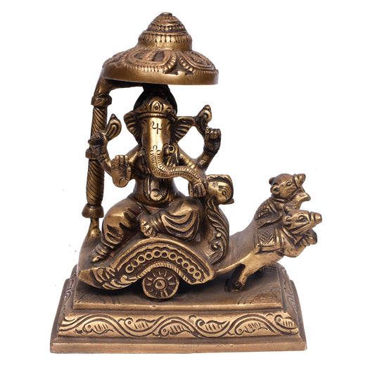 Ganesh on Rath (5 X 5.5 In)