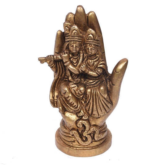 Radha Krishna Sitting On Hand (4 In)