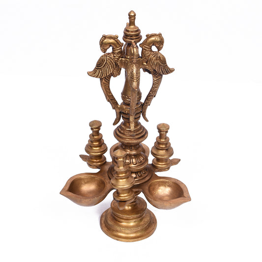 Peacock Diya (12 In)