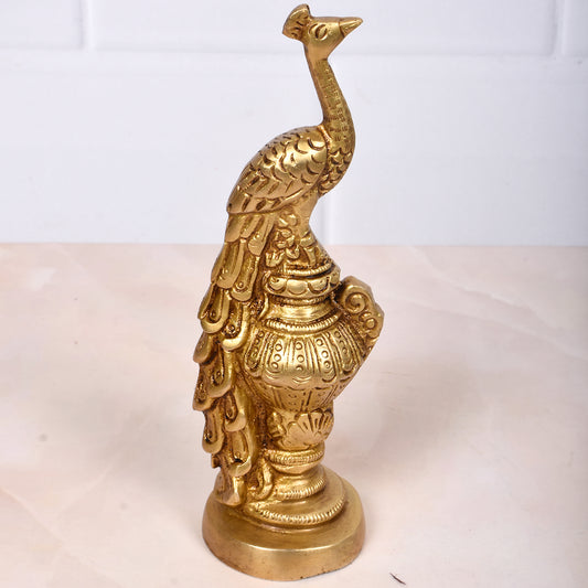 Peacock Standing On Pillar (7 In)
