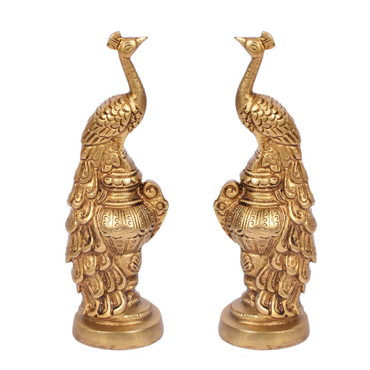 Peacock Standing On Pillar (7 In)