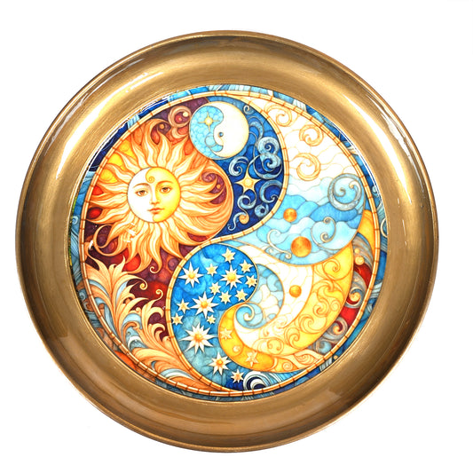 Brass Wall Plate - Sun/Moon