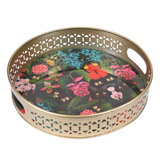 Metal Round Tray - Multi