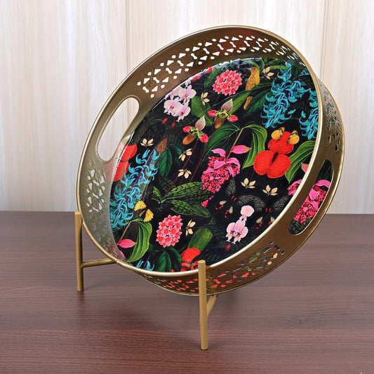 Metal Round Tray - Multi