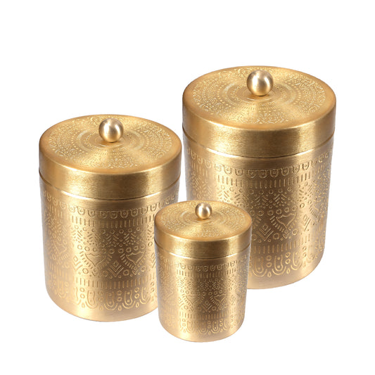 Brass Containers - Set of 3