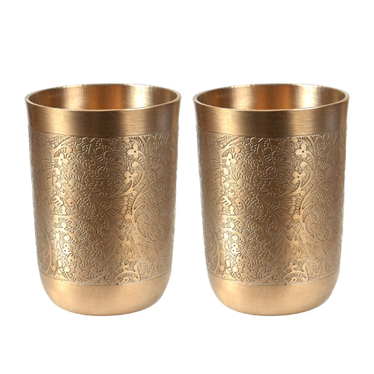 Brass Glasses (Set Of 2) - 3.75 In