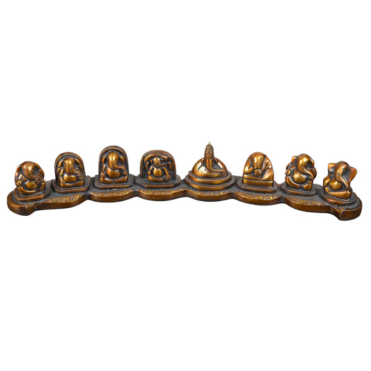 Brass Antique Finish Asth Vinayak With Base (18 In)